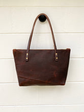 Load image into Gallery viewer, Indigo + Worn Saddle Barn Tote With Zipper
