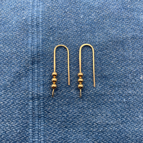 Medium Beaded Earrings - 14K Gold Filled