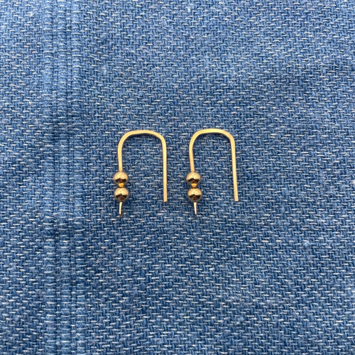 Tiny Beaded Earrings - 14K Gold Filled