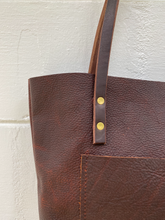 Load image into Gallery viewer, Small Worn Saddle Barn Tote with Outside Pocket