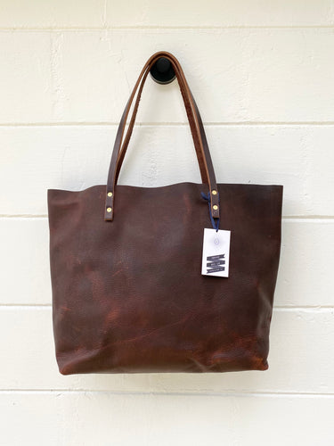 Large Worn Saddle Barn Tote