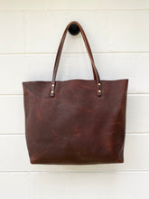 Load image into Gallery viewer, Large Worn Saddle Barn Tote with Outside Pocket