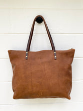 Load image into Gallery viewer, Large Indigo + Tumbleweed Barn Tote with Zipper