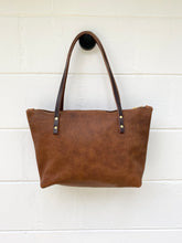 Load image into Gallery viewer, Small Indigo + Tumbleweed Barn Tote with Zipper