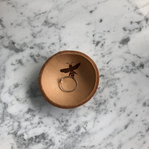 Leather + Bee Ring Bowl