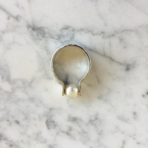 Suspended Pearl Ring