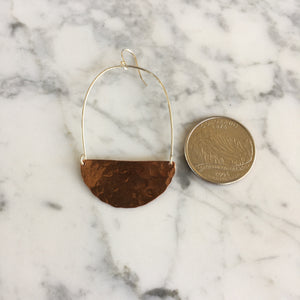 Half Moon Copper Earrings