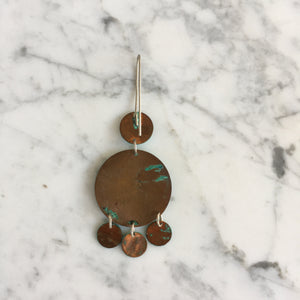 Native Oxidized Copper Earrings
