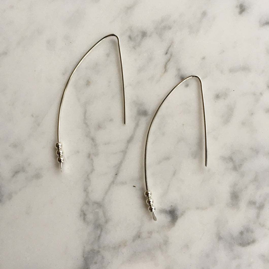 Minimalist Sterling Silver Ball Earrings