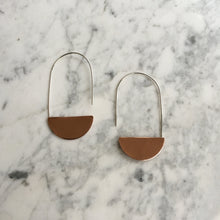 Load image into Gallery viewer, Copper Luna Earrings
