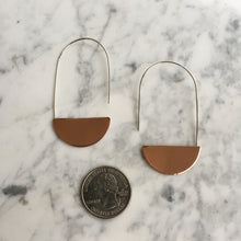 Load image into Gallery viewer, Copper Luna Earrings