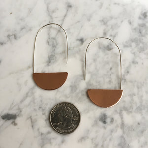 Copper Luna Earrings