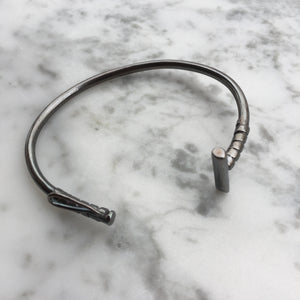 Oxidized Sterling Silver Polo Mallet Bracelet