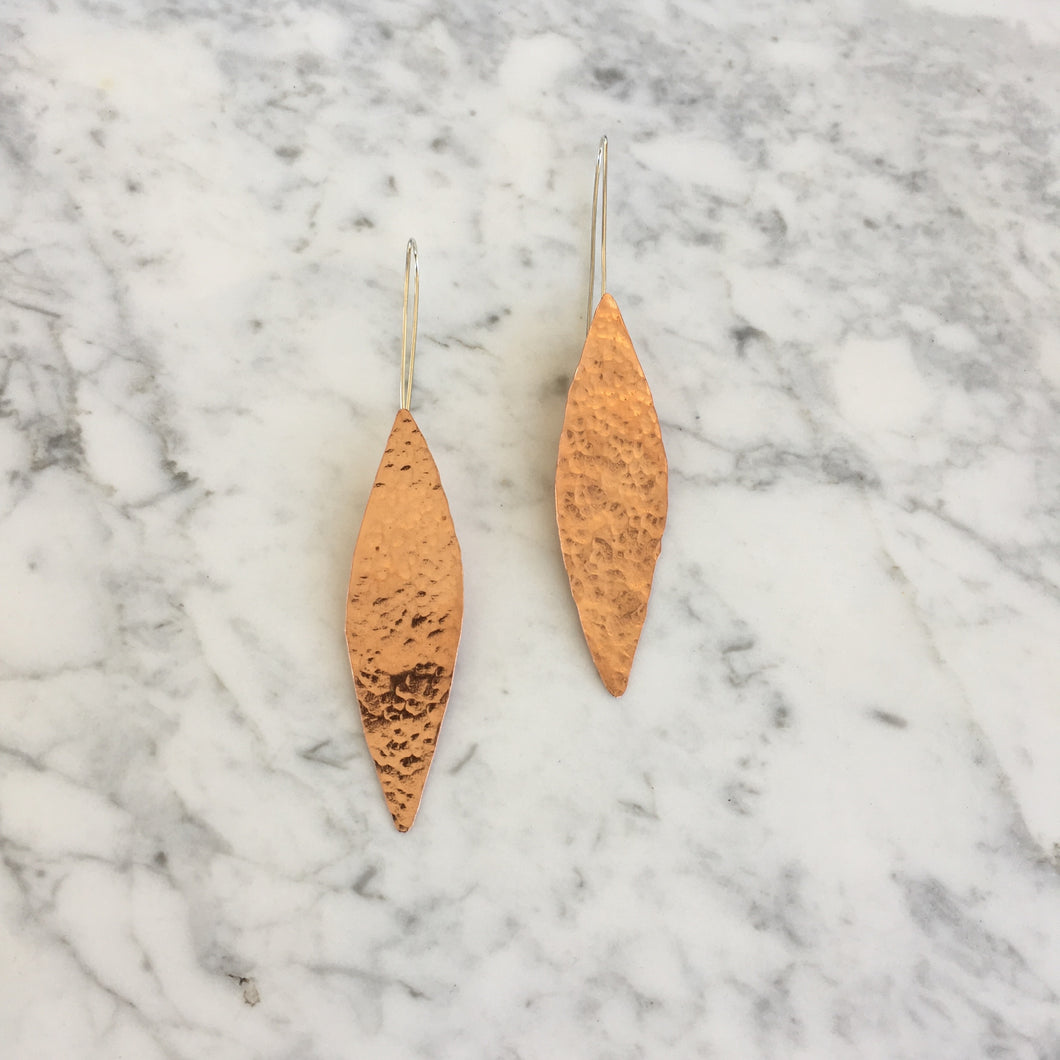 Copper Leaf Earrings