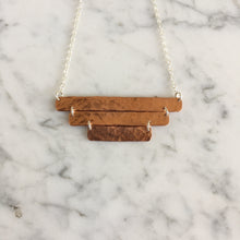 Load image into Gallery viewer, Copper Three Bar Necklace