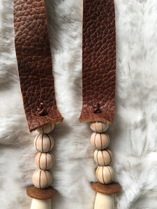 Horsehair Tassel + Wooden Bead Necklace